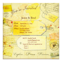 Wedding Travel Theme invitation