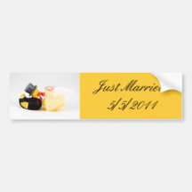 weddingducks - Just Married sticker Bumper Stickers