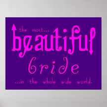 Weddings Parties & Bridal Showers Beautiful Bride Poster