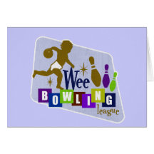 Wee Bowling League Greeting Card