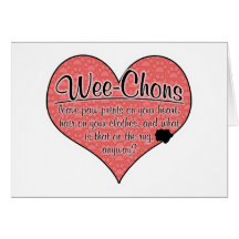 Wee-Chon Paw Prints Dog Humour Card
