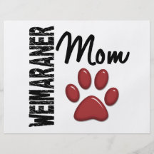 Weimaraner Mum Paw Print 2 Flyer Design
