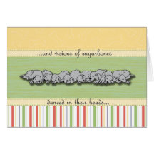 Weimaraner puppies' Christmas dreams Greeting Cards