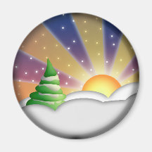 Welcome Back Sun, round magnet