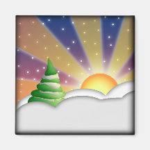 Welcome Back Sun, square magnet