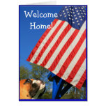 Welcome Home Boxer dog greeting card