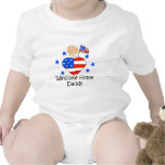 Welcome Home Daddy Stick Figure Baby Tee Shirts