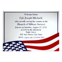 Welcome Home/ Military Custom Invite