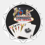 Welcome Sign Black Poker Chip Stickers