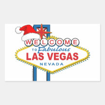 Welcome to Fabulous Las Vegas Christmas Stickers