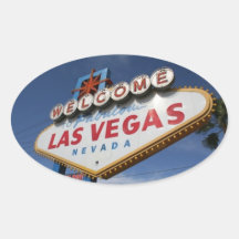 Welcome To Las Vegas Oval Stickers