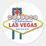 Welcome-to-Las-Vegas Round Stickers