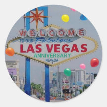 WELCOME TO OUR LAS VEGAS ANNIVERSARY STICKERS