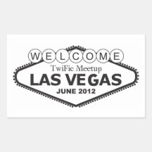 WELCOME TwiFic Meetup LAS VEGAS Rectangle Sticker