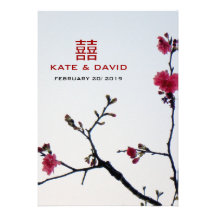 Welcoming Spring/Oriental Sakura Double Happiness Announcement