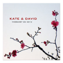 Welcoming Spring/Oriental Zen All-Occasion Sakura Announcements