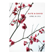 Welcoming Spring | Oriental Zen Sakura 5x7 Custom Invitation