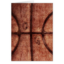 Well worn basketball greeting card
