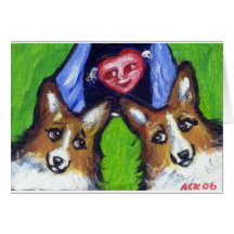 Welsh Corgi love Card