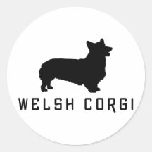 Welsh Corgi (with text) Round Sticker