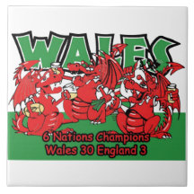Welsh Six Nation Rugby Champions, W 30-3 E Tile