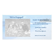 We're Engaged Blue Ocean Photo Cards