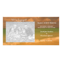 We're Engaged Tropical Sea Photo Cards