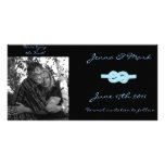we're tying the knot custom photo card