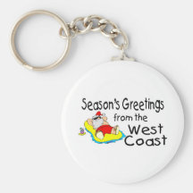 West Coast Seasons Greetings Sunbathing Key Chains