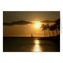 West Hawaii Sunset Greeting Cards