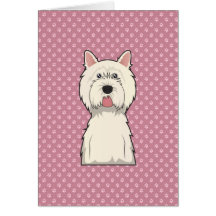 West Highland West Terrier Cartoon Card