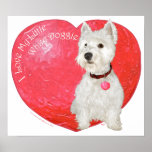 West Highland White Terrier Valentine Posters