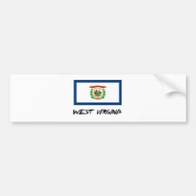 West Virginia Flag Bumper Sticker