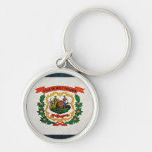 West Virginia Flag Key Chain