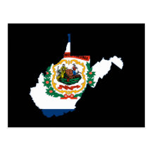 WEST VIRGINIA MAP POST CARDS