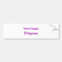 West Virginia Princess Bumper Stickers