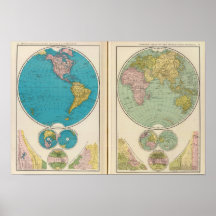 Western and Eastern Hemisphere Posters