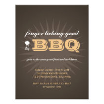 Western brown summer grill BBQ starburst picnic invitations
