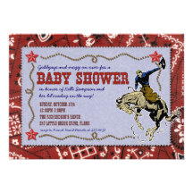 Western Cowboy Baby Shower Invitation