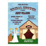 Western Cowgirl Barn Bridal Shower Invitation