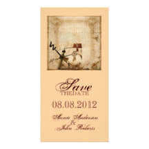western farmhouse country Wedding savethedate Personalised Photo Card