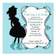 Western Pregnant Mama to Be Baby Shower Invitation