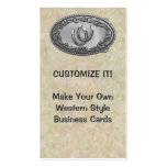 Western Silver Buckle Business Cards