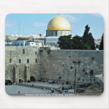 Western wall with Dome of the Rock, Jerusalem, Isr Mousepad