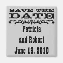 Western Wedding Fridge Magnets