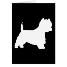 Westie Dog (white) Card