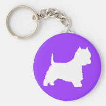 Westie Dog (white) Keychains
