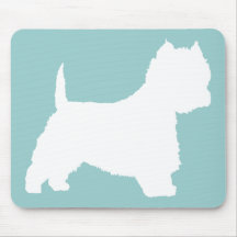 Westie Dog (white) Mousemat