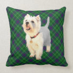 Westie on Tartan PILLOW