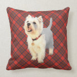 Westie on Tartan PILLOW